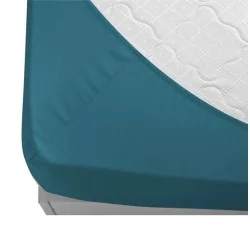 Долен чаршаф ранфорс с ластик 120/200/20 - Тъмно Син Долен чаршаф ранфорс с ластик 120/200/20 - Тъмно Син