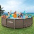 Сглобяем кръгъл басейн FunSicle Oasis Pool Rattan (Ø 4.27 / h 1.07 м) с метална рамка и филтрираща система Polygroup, P9Q01442B0GS