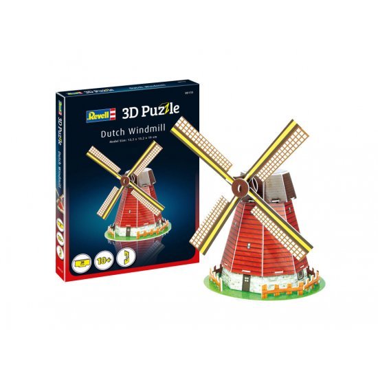 Мини пъзел 3D - Вятърна мелница