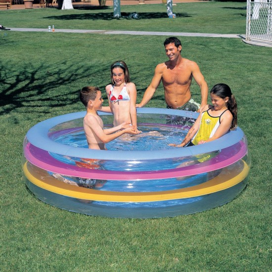 Детски басейн на три нива Bestway Цветни дискове 196 см