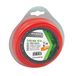 Корда за косачка тример квадратна 2.40mm х 15m Корда за косачка тример квадратна 2.40mm х 15m