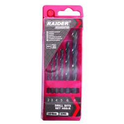 Свредла за метал  6бр. Ø2, 3, 4, 5, 6, 8mm HSS-R к-т