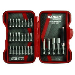 Накрайници 1/4" 29 бр. к-т RAIDER Накрайници 1/4" 29 бр. к-т RAIDER