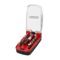 Накрайници и магнитен държач бърз захват 1/4" 15 бр. к-т RAIDER Накрайници и магнитен държач бърз захват 1/4" 15 бр. к-т RAIDER