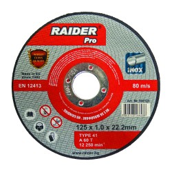 Диск за метал 125х1.0х22.2mm A60T Inox RDP Диск за метал 125х1.0х22.2mm A60T Inox RDP