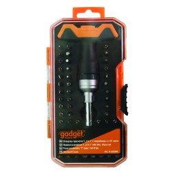 Отвертка-тресчотка Т дръжка "2 в 1" с накр., к-т 61 части GD Отвертка-тресчотка Т дръжка "2 в 1" с накр., к-т 61 части GD