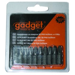 Накрайници за отвертка S2 PH3x25mm, к-т 10бр.  GD