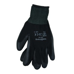 Ръкавици топени в полиуретан-черни, р-р 10 TS