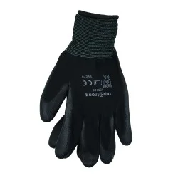 Ръкавици топени в полиуретан-черни, р-р 10 TS