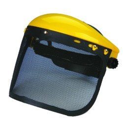 Предпазен щит с метална мрежа и козирка TS