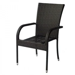 Градински стол 1778 кафяв ратан San Valente