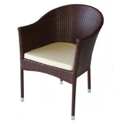 Градински стол 350 кафяв ратан San Valente