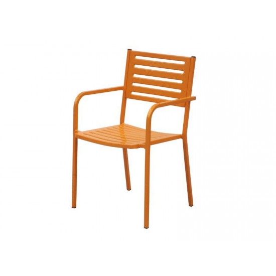 Градински стол AM C015 оранжев метал San Valente