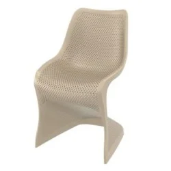 Градински стол Блум бежов полипропилен с фибро стъкло Siesta