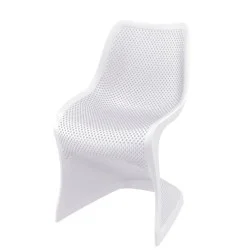 Градински стол Блум бял полипропилен с фибро стъкло Siesta