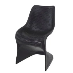 Градински стол Блум черен полипропилен с фибро стъкло Siesta