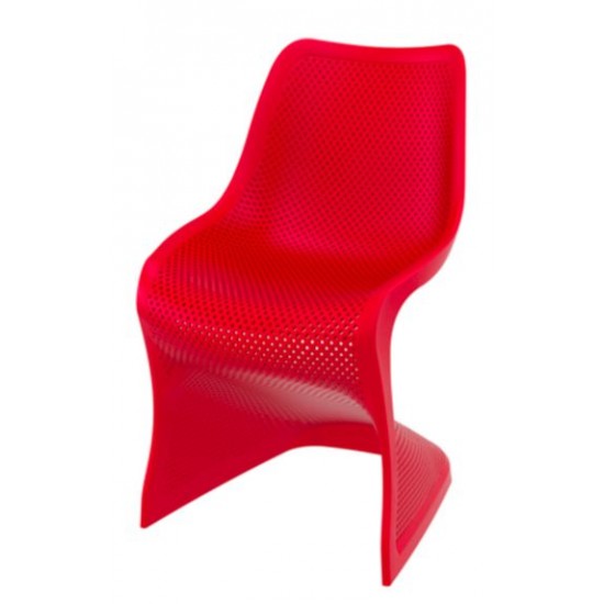 Градински стол Блум червен полипропилен с фибро стъкло Siesta