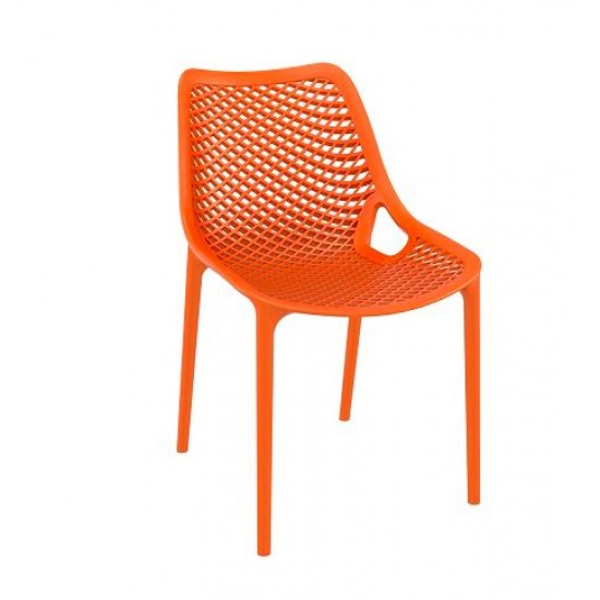 Градински стол Еър оранжев полипропилен с фибро стъкло Siesta