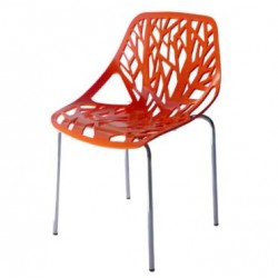 Градински стол Лимо оранжев полипропилен San Valente Градински стол Лимо оранжев полипропилен San Valente