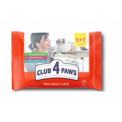 CLUB 4 PAWS POUCH PREMIUM ADULT CAT MIX 5+1 BONUS – ПАУЧ ЗА КОТКИ CLUB 4 PAWS POUCH PREMIUM ADULT CAT MIX 5+1 BONUS – ПАУЧ ЗА КОТКИ