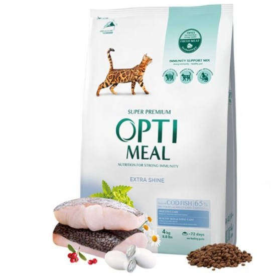 OPTIMEAL CAT ADULT WITH COD FISH Супер премиум храна за котки с риба треска OPTIMEAL CAT ADULT WITH COD FISH Супер премиум храна за котки с риба треска