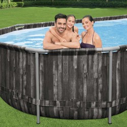 Басейн 5611-R 6.10x3.66x1.22 овал дърв