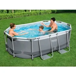 басейн 5614A 305-200-84см овал сив