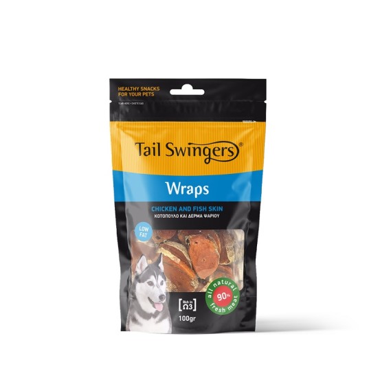 Лакомство за куче TAIL SWINGERS Wraps Chicken and Fish Skin