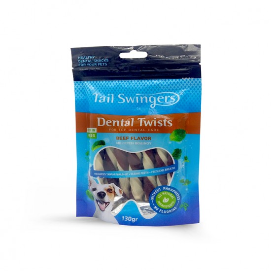 Дентално лакомство за куче TAIL SWINGERS Dental Twists Beef Дентално лакомство за куче TAIL SWINGERS Dental Twists Beef