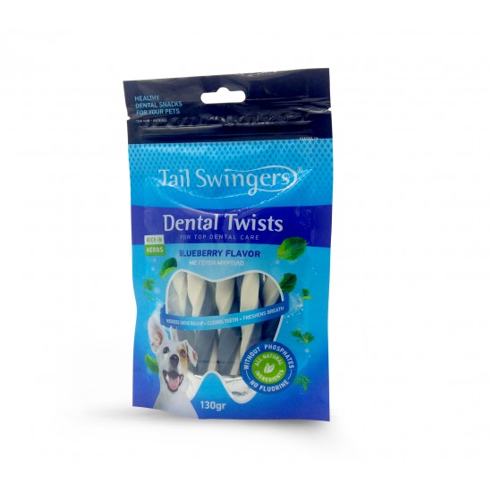 Дентално лакомство за куче TAIL SWINGERS Dental Twists Blueberry Дентално лакомство за куче TAIL SWINGERS Dental Twists Blueberry