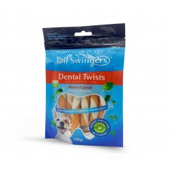 Дентално лакомство за куче TAIL SWINGERS Dental Twists Peach