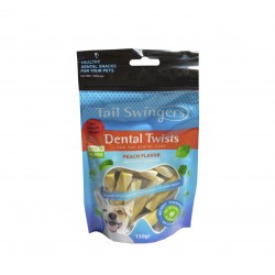 Дентално лакомство за куче TAIL SWINGERS Dental Twists Peach
