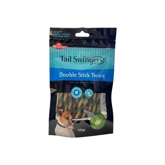 Дентално лакомство за куче TAIL SWINGERS Double Sticks twists Дентално лакомство за куче TAIL SWINGERS Double Sticks twists