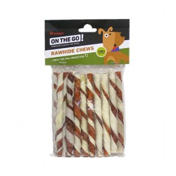 Кожени солети за куче ON THE GO Rawhide Twisted Sticks