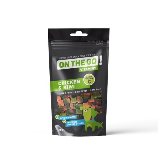 Лакомство за куче ON THE GO Chicken & Kiwi Vitamins Bites Лакомство за куче ON THE GO Chicken & Kiwi Vitamins Bites