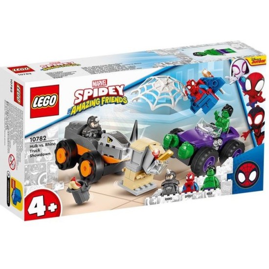 Конструктор Lego Marvel - Spidey Amazing Friends, Хълк срещу Носорога (10782)
