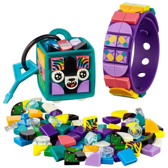 Гривна Lego Dots - С табелка за чанта Neon Tiger 41945