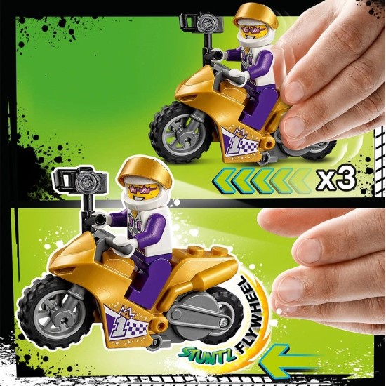 Конструктор Lego City - Stuntz, Каскадьорски мотоциклет за селфита 60309