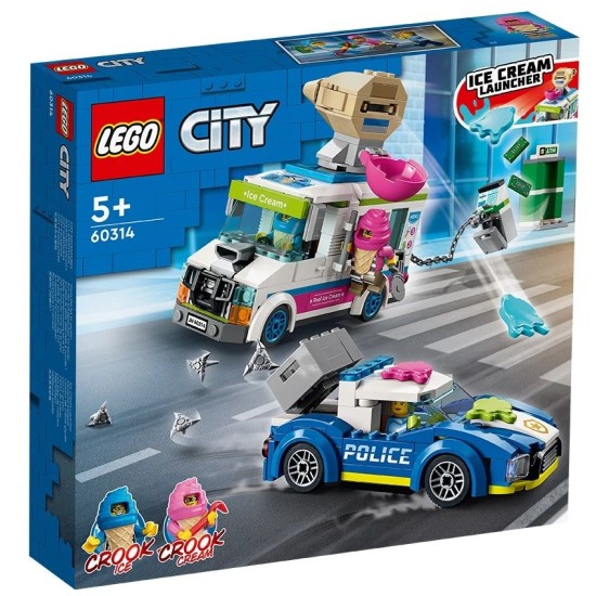 Конструктор Lego City - Полицейско преследване с камион за сладолед 60314