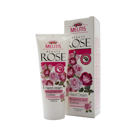 Крем за ръце "Melitis Beauty Rose" с розово масло 75 ml