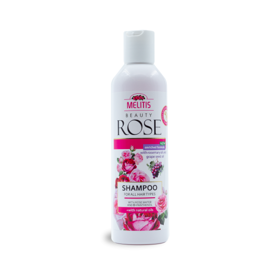 Шампоан за коса "Melitis Beauty Rose" с масло от гроздови семки и розмарин 250 ml