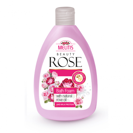 Пяна за вана “Melitis Beauty Rose” с натурално розово масло и млечен протеин 300 ml Пяна за вана “Melitis Beauty Rose” с натурално розово масло и млечен протеин 300 ml