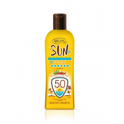 Слънцезащитно мляко “Melitis” SPF 50 с каротен и алое вера 200 ml