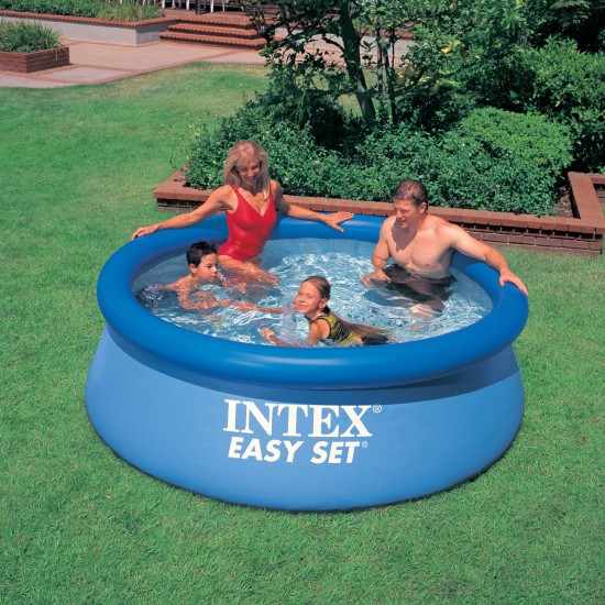 Надуваем басейн Intex Easy Set 244 см