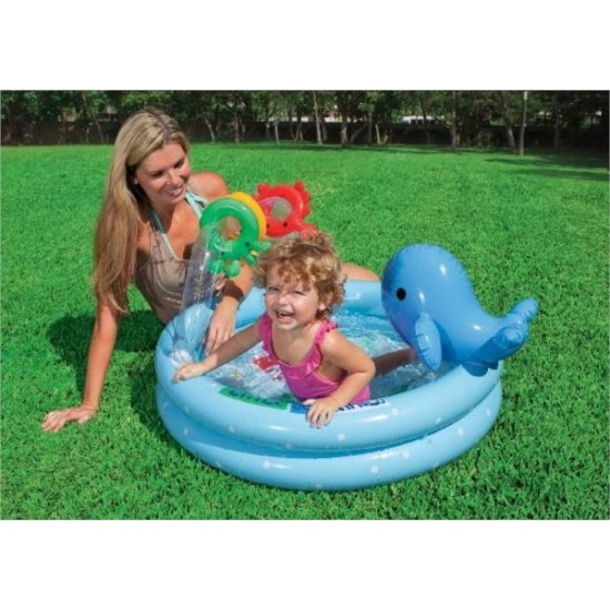 Надуваем детски басейн с делфин 90x53см 57400NP Intex