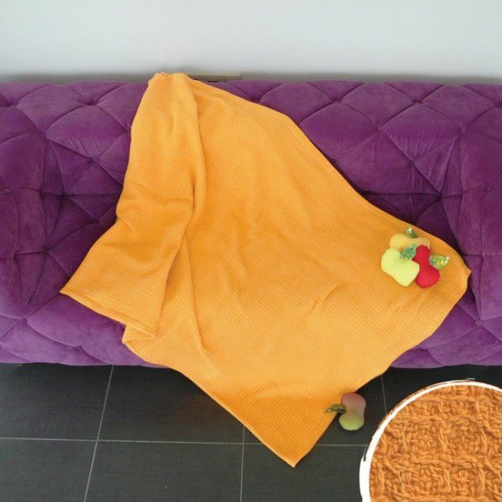 Одеяло Вафел 150/200 - Оранжев