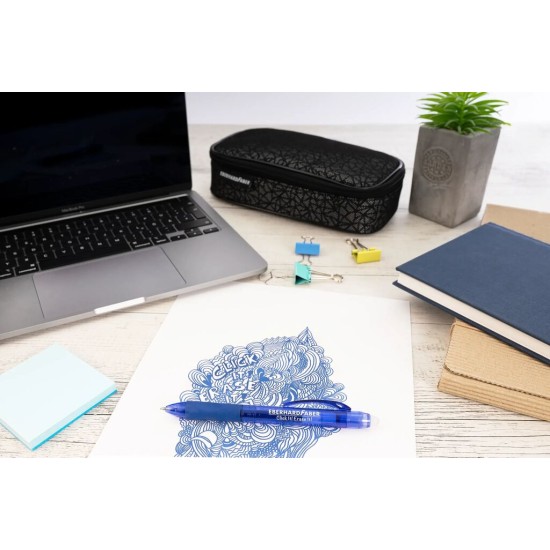 Eberhard Faber Гел ролер Click it, автоматичен, изтриваем, син