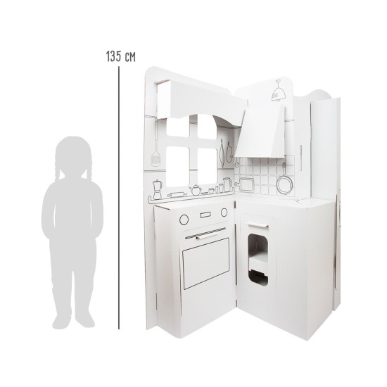 Small Foot Кухня за игра, картонена, 117 х 57 х 135 cm Small Foot Кухня за игра, картонена, 117 х 57 х 135 cm
