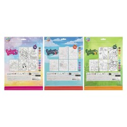 Moxy Рисуване по номера, A4, с включени пастели, асорти, 24 броя