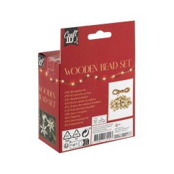 Craft ID Комплект мъниста за коледна украса - Звезди, дървени Craft ID Комплект мъниста за коледна украса - Звезди, дървени